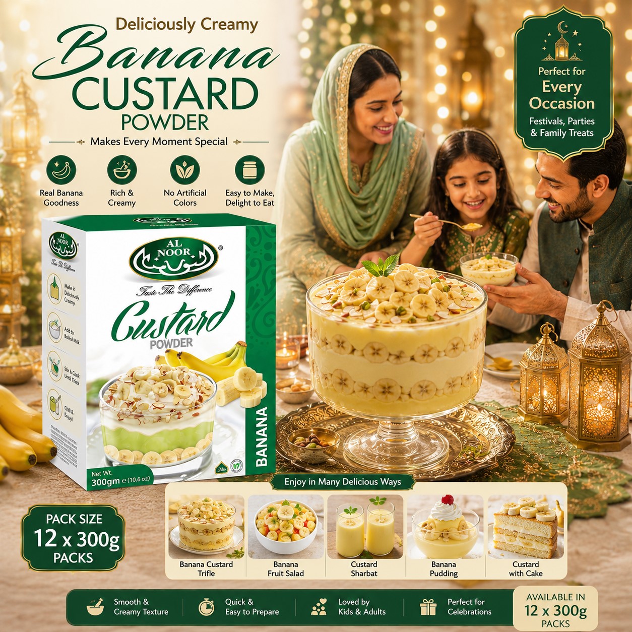 Al Noor Banana Custard  300 GM