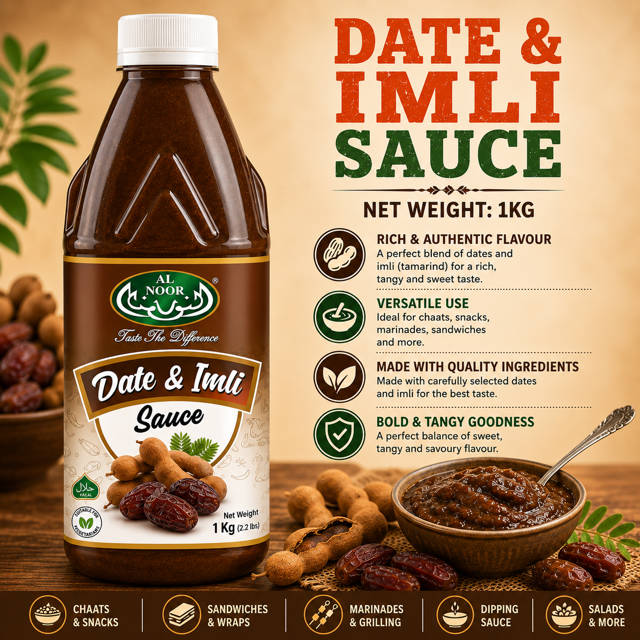 Al Noor Date & Imli Sauce 1kg