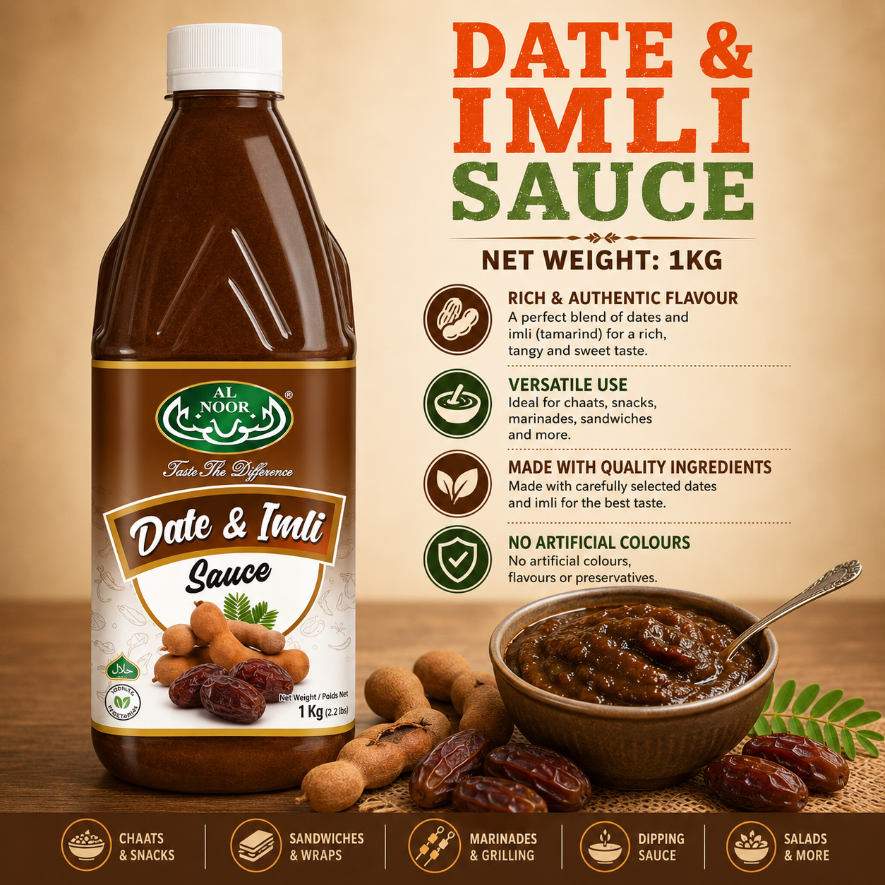 Al Noor Date & Imli Sauce 1kg
