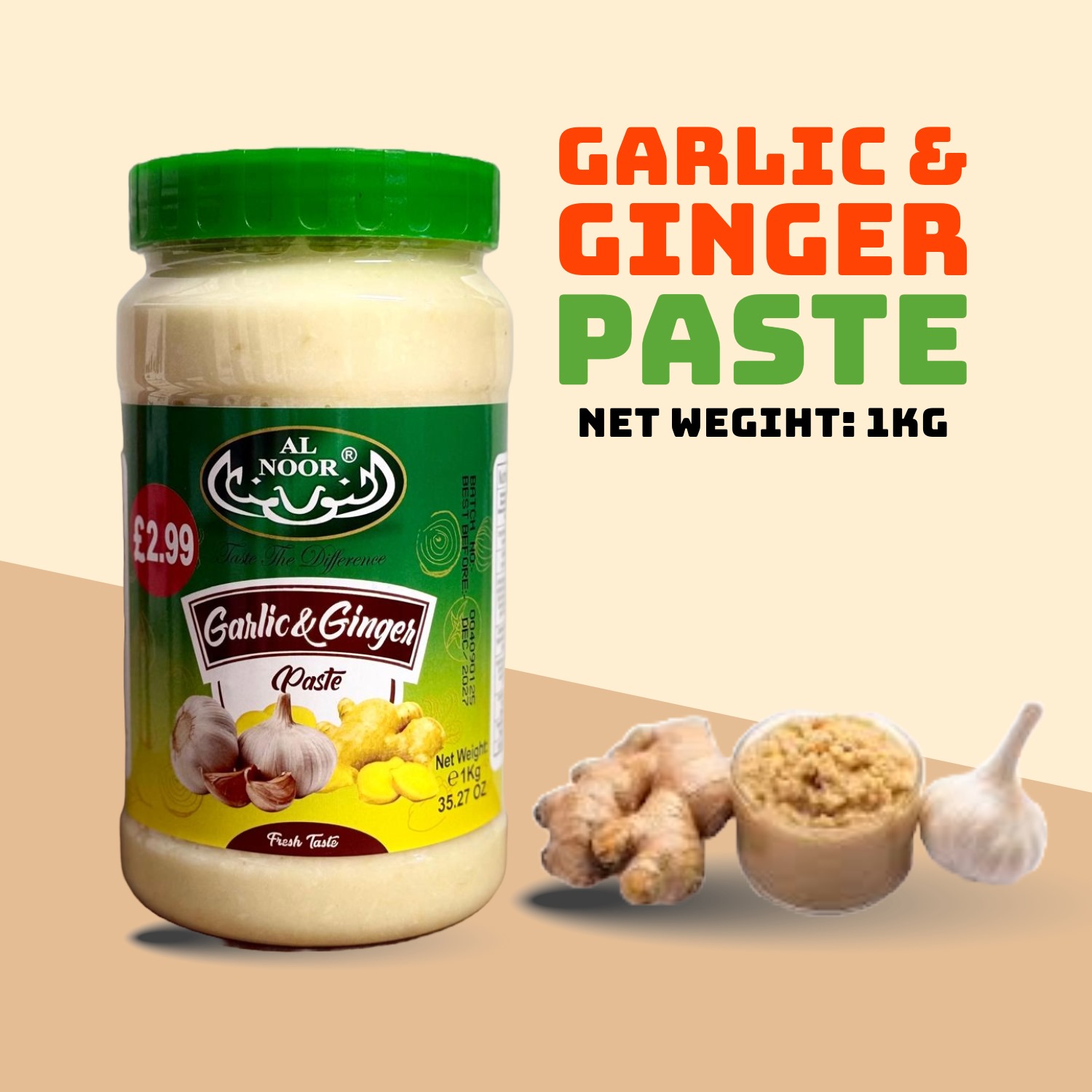 Al Noor Garlic Ginger Paste 1kg