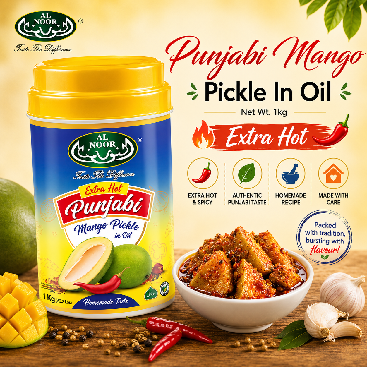 Punjabi Extra Hot Mango Pickle  1kg