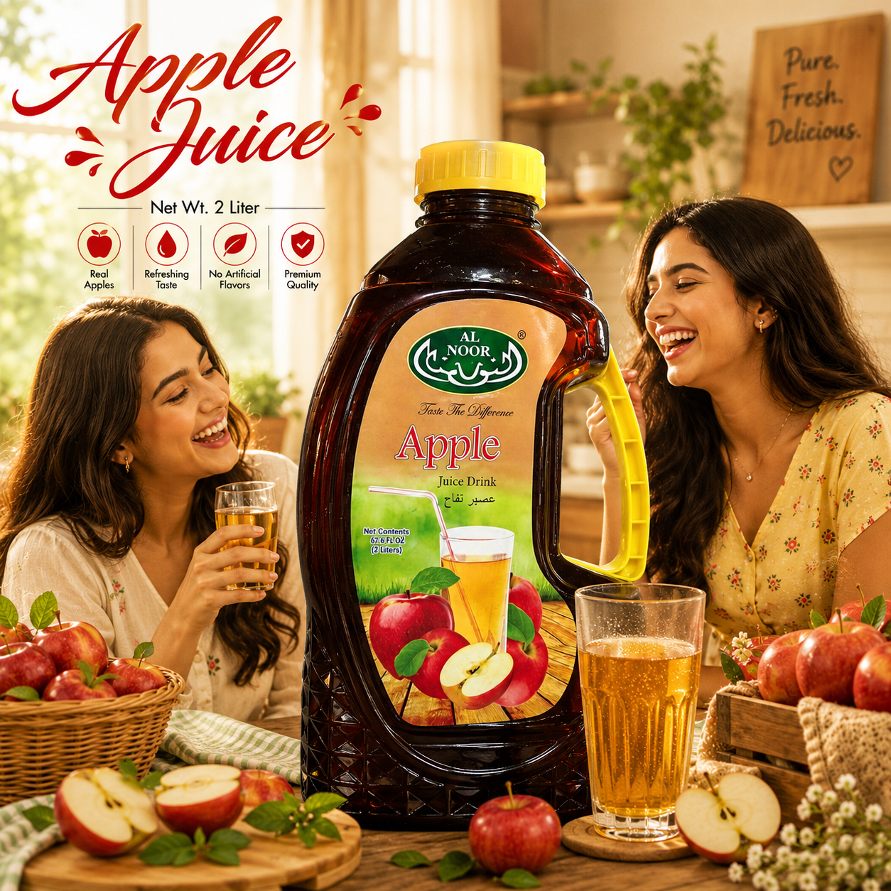 Al Noor Apple Juice 2 ltr