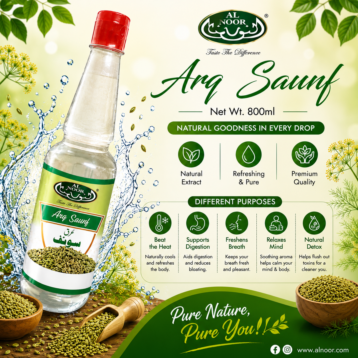 Al Noor Arq e Saunf 800 ML