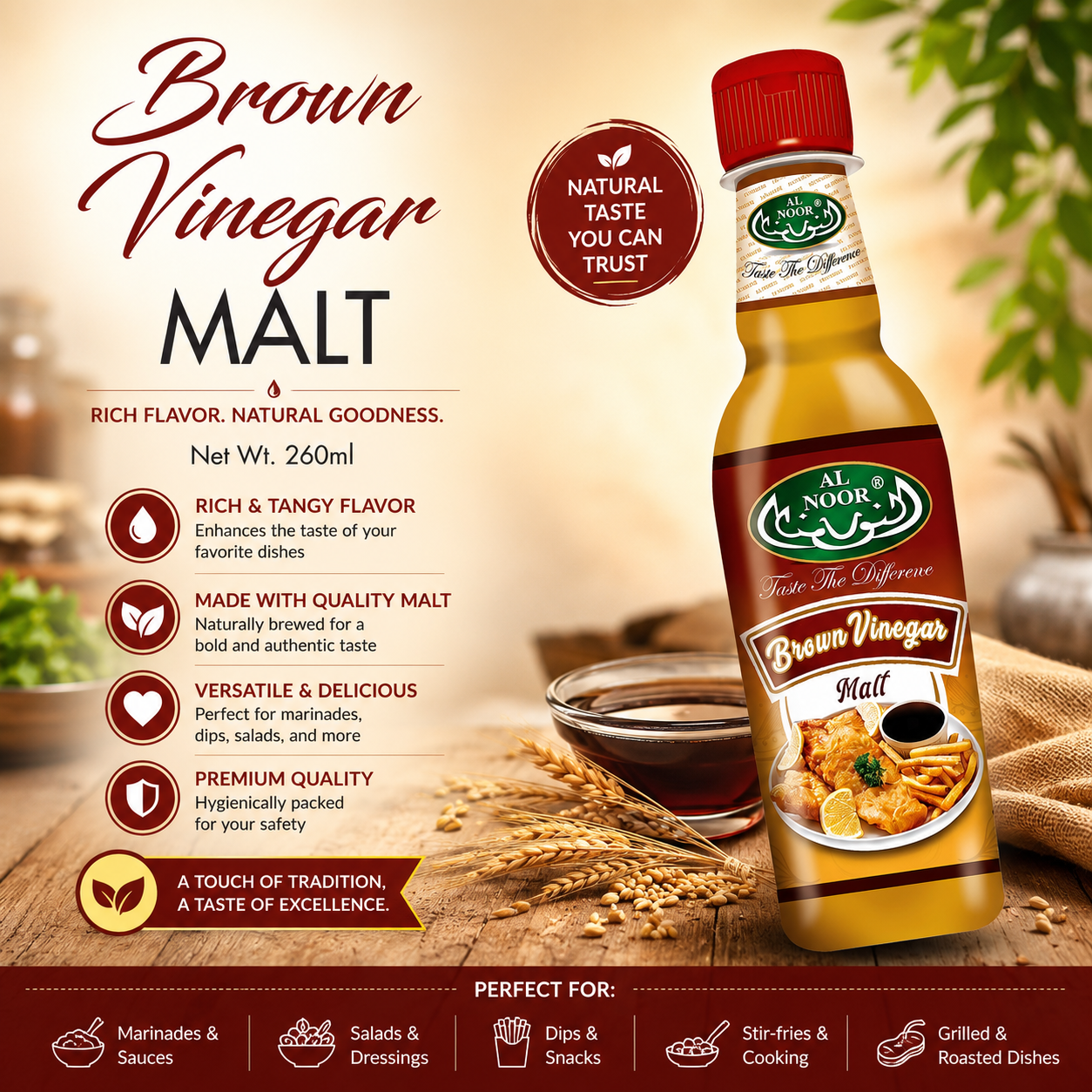 Al Noor Brown Vinegar 280 ML