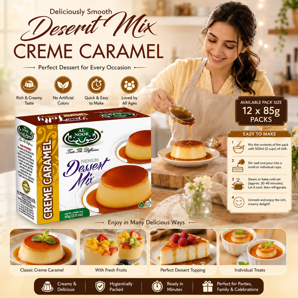 Al Noor Cream Caramel 85 GM