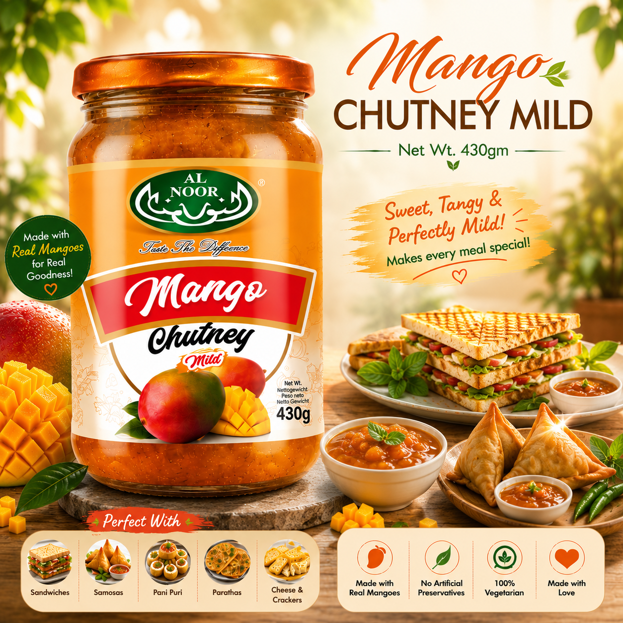 Al Noor Mango Mild Chutney 430 GM