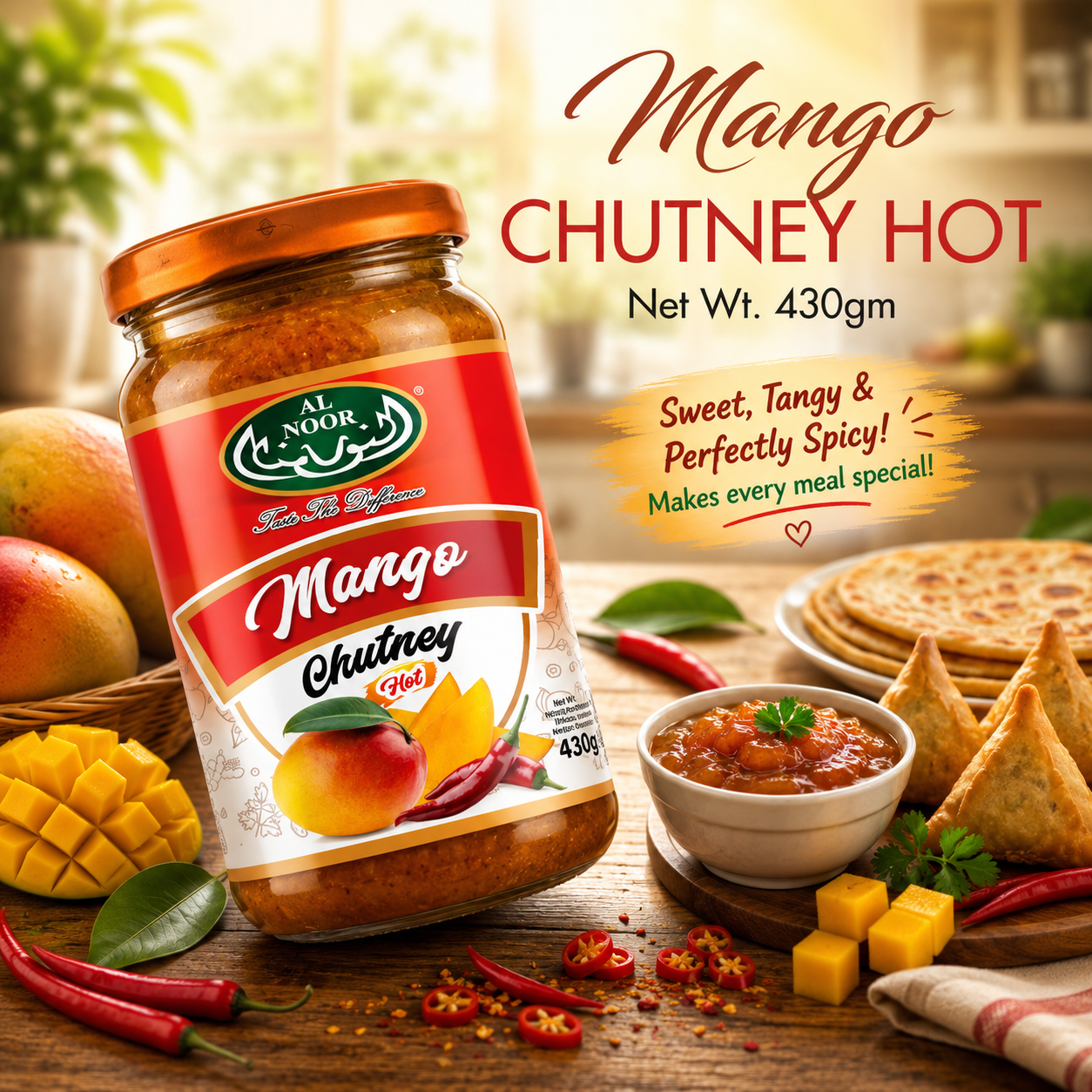 Al Noor Mango Hot Chutney 430 GM