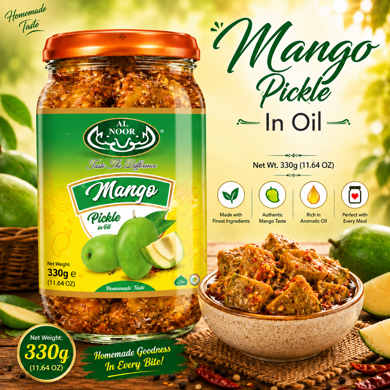 Al Noor Mango Pickle In Oil 330 g