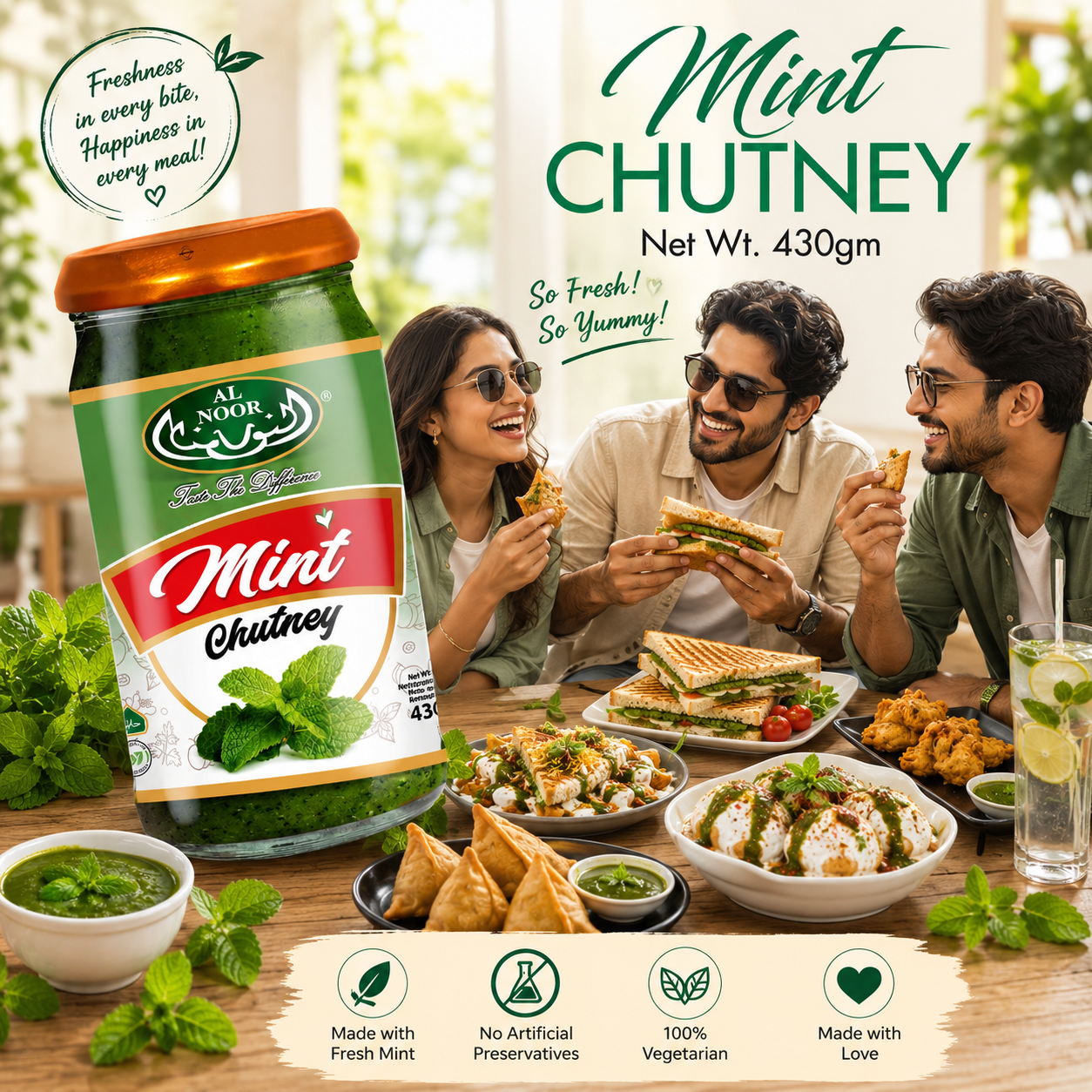 Al Noor Mint Chutney 340 GM