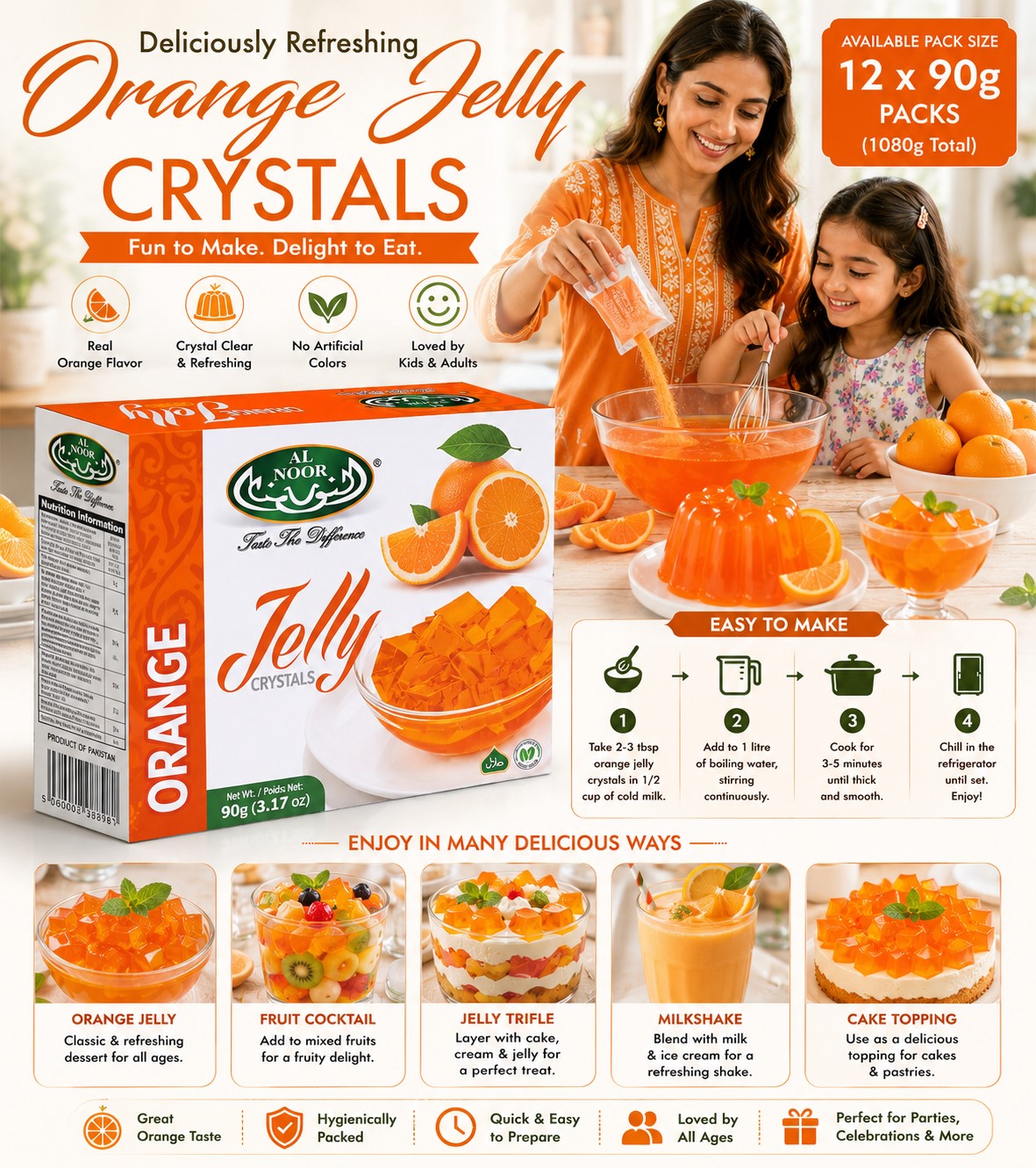 Al Noor Orange Jelly's  90 GM