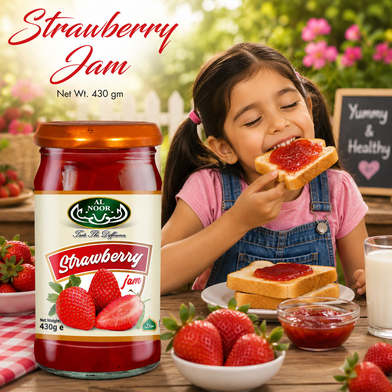 Al Noor Strawberry Jam 430 GM