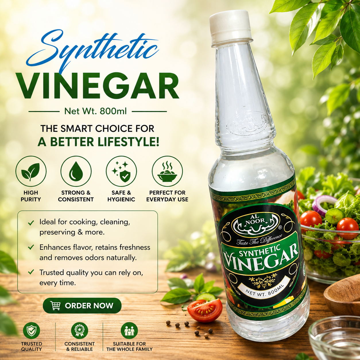 Al Noor Synthetic Vinegar 300 ML | 800 ML
