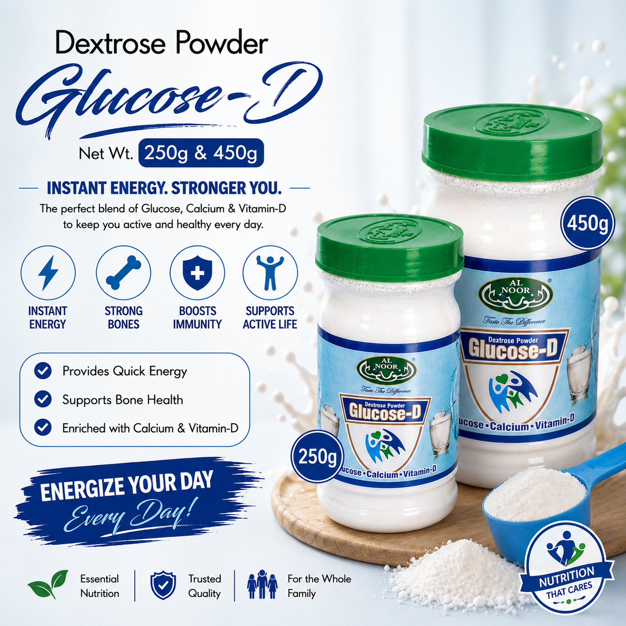 Al Noor Glucose D 250 GM | 450 GM