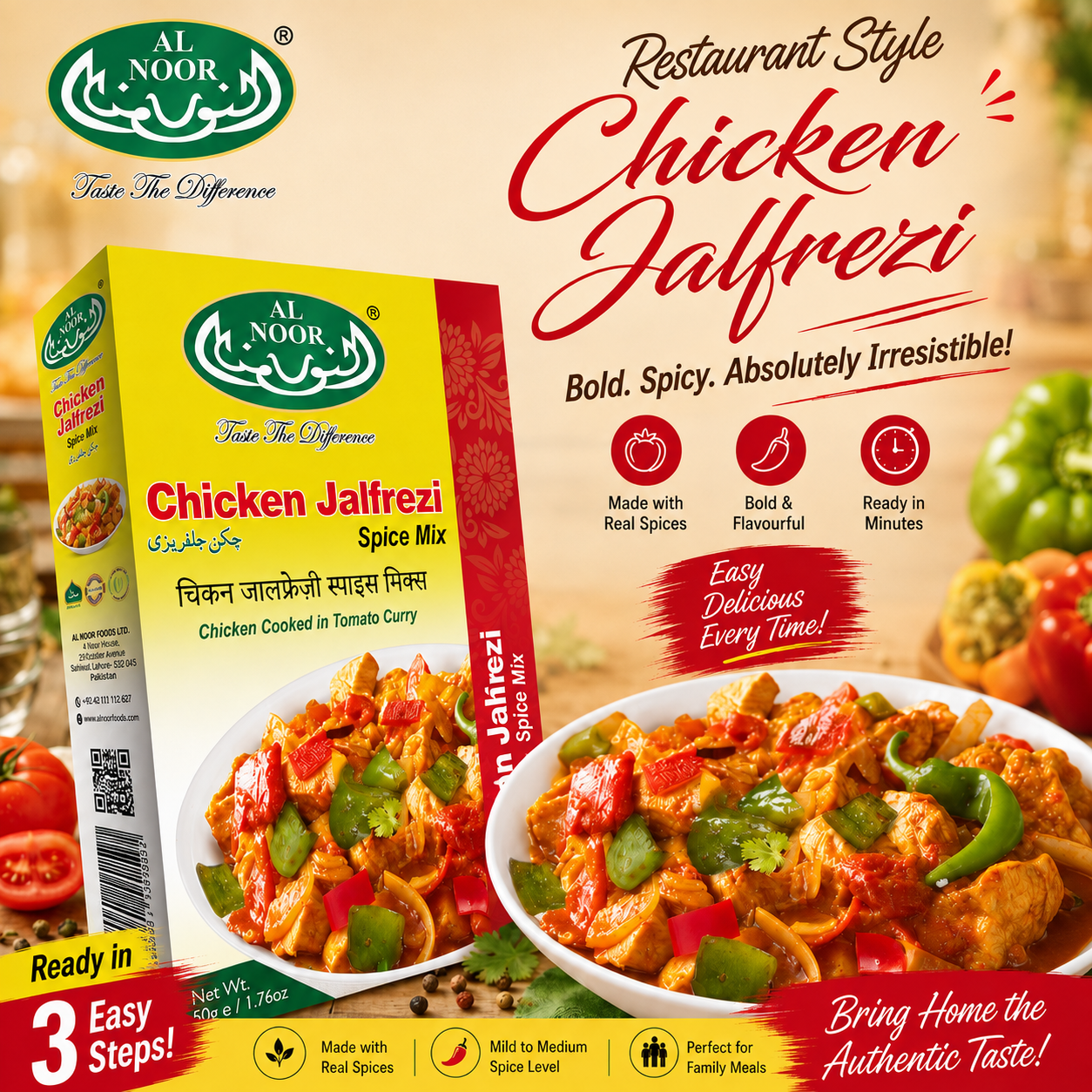 Al Noor Chicken Jalfrezi Spice Mix 50gm