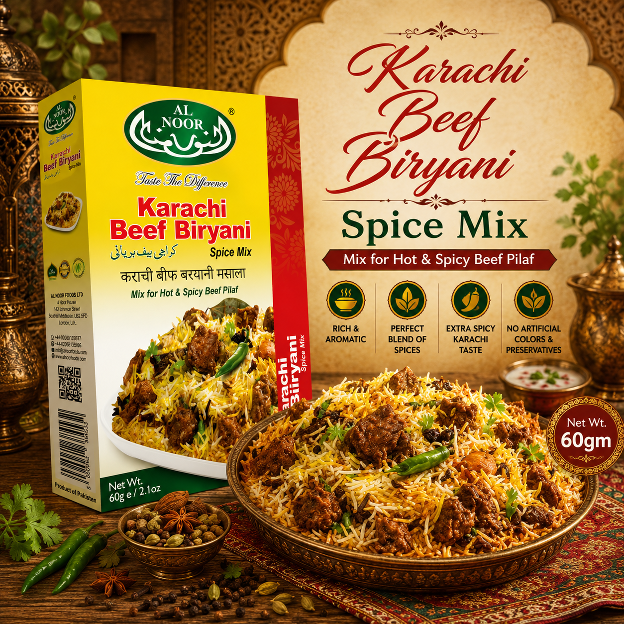 Al Noor Karachi Beef Biryani Masala 50g