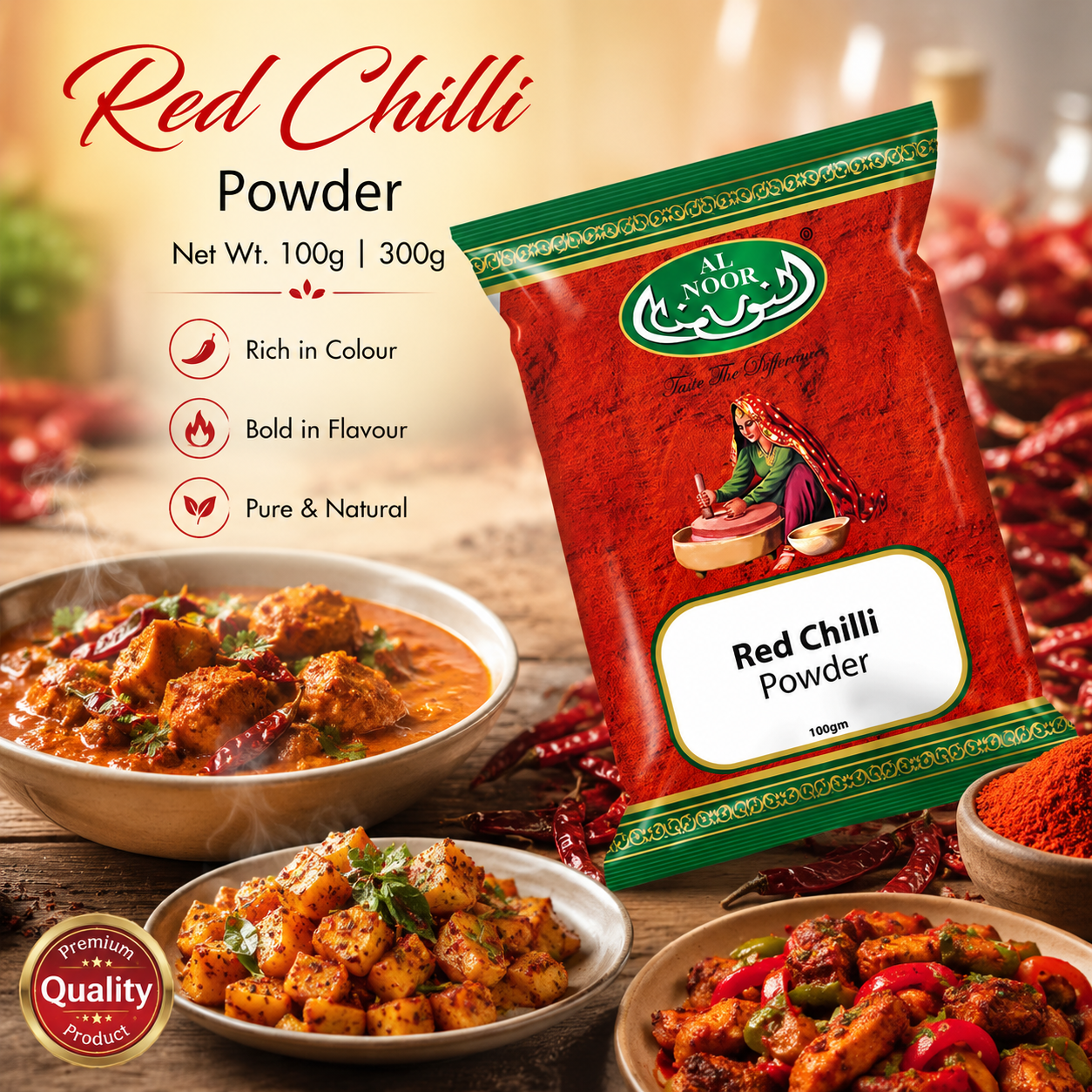 Al Noor Red Chilli Powder |100G|300G|800G
