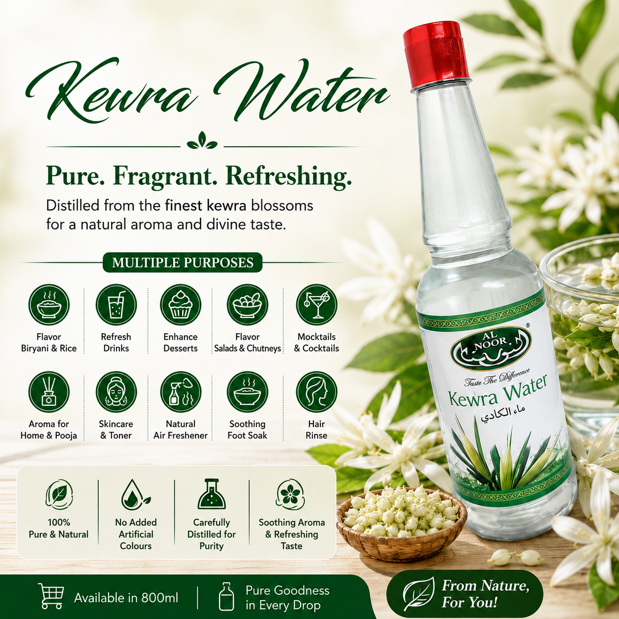 Al Noor Kewara Water|800ml|