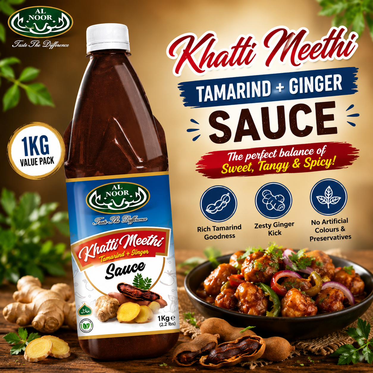 Al Noor Khatti Meethi Sauce 1kg