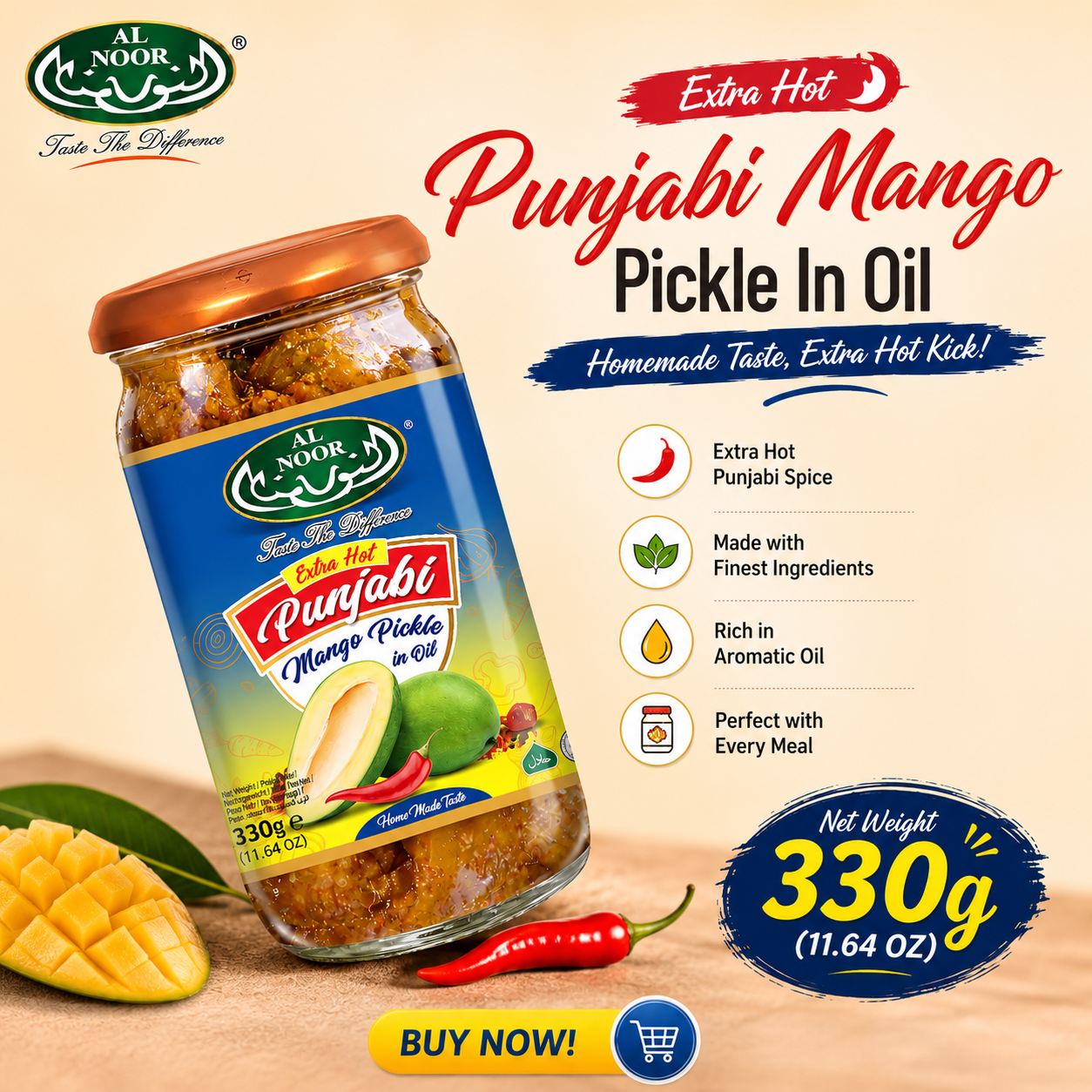 Punjabi Extra Hot Mixed Pickle 330g