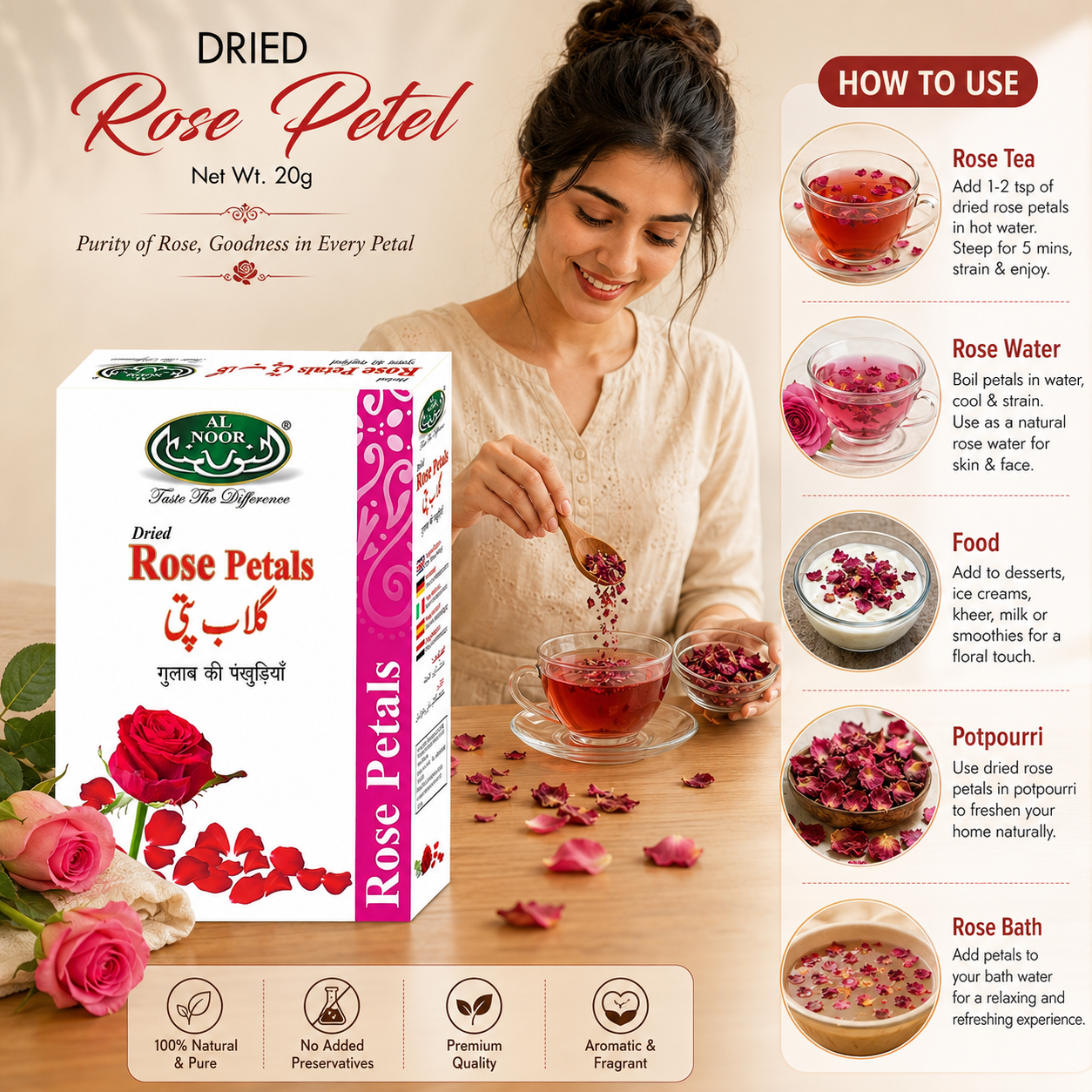 AL NOOR ROSE PETAL|20G|